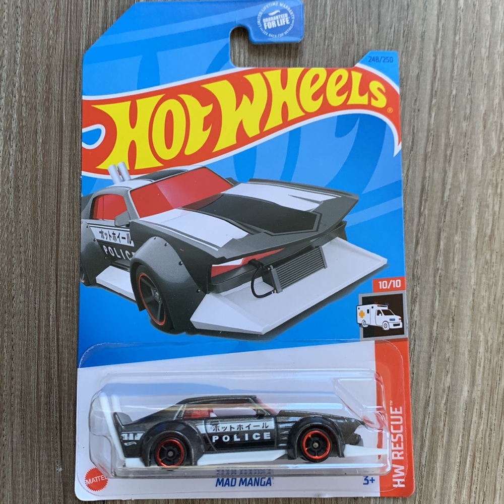 Hot Wheels Cop Car Police MAD MANGA HW Rescue Hotwheels Squad Vehicle 🆕